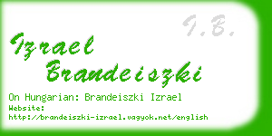 izrael brandeiszki business card